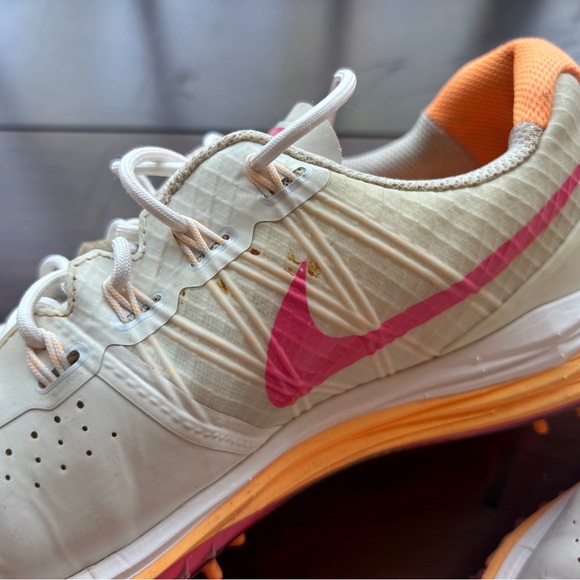Nike Women’s White Golf Shoes with Orange and Pink Accents - Picture 6 of 8